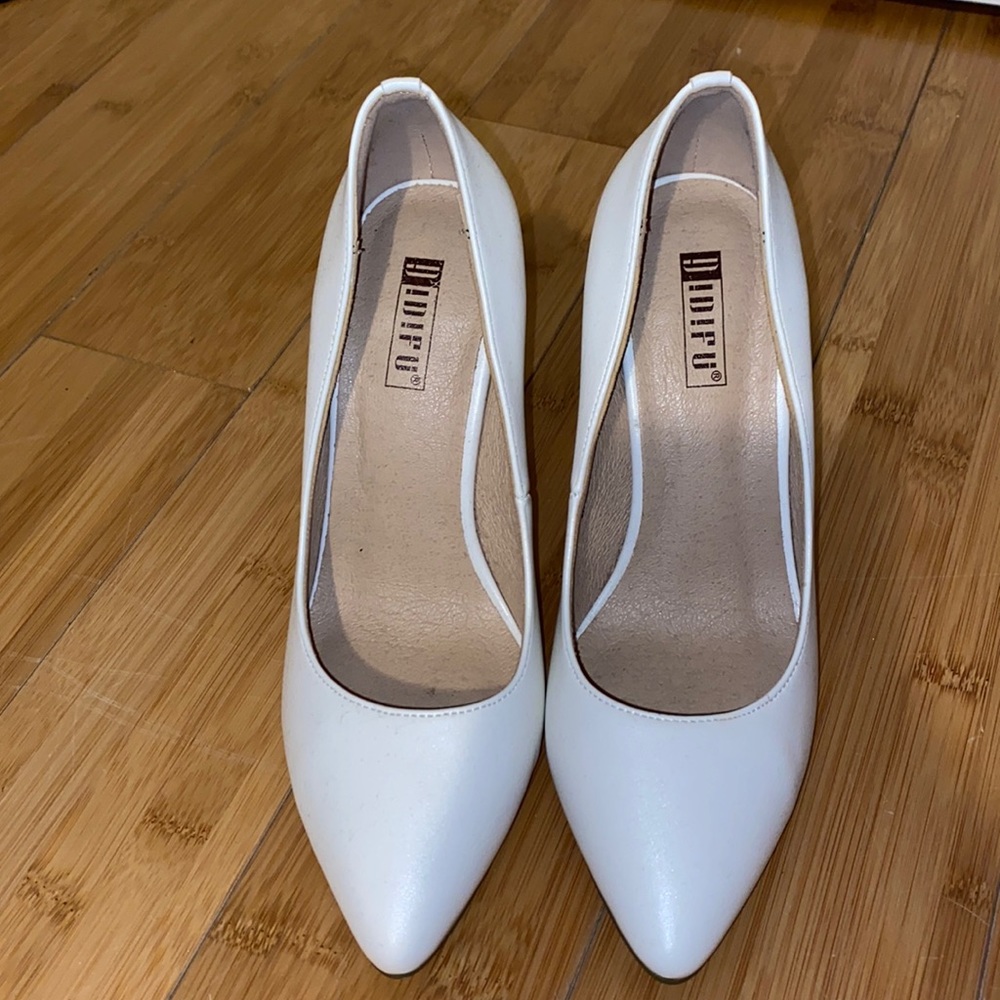 White high heel